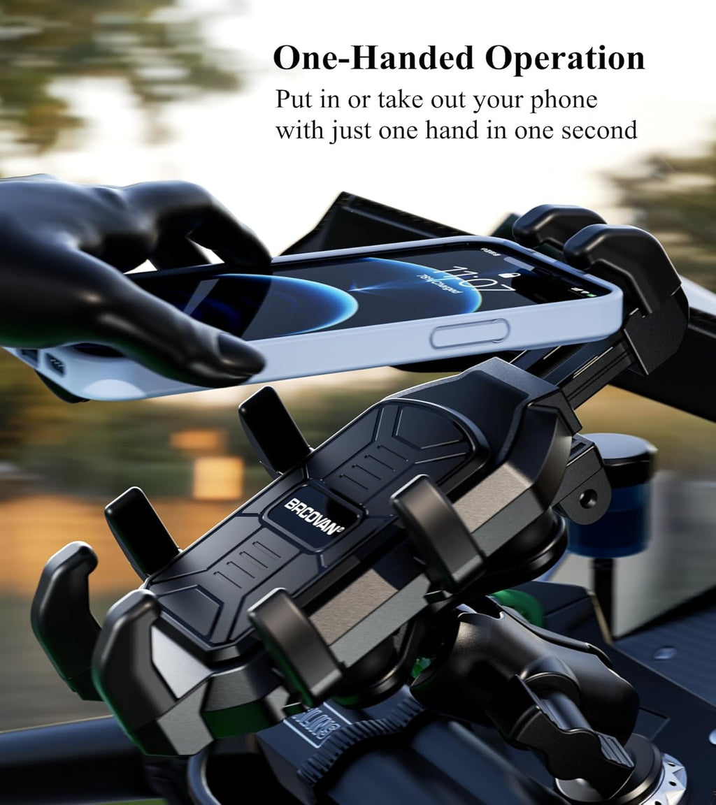 Motorcycle Fork Stem Phone Mount Holder with Vibration Dampener